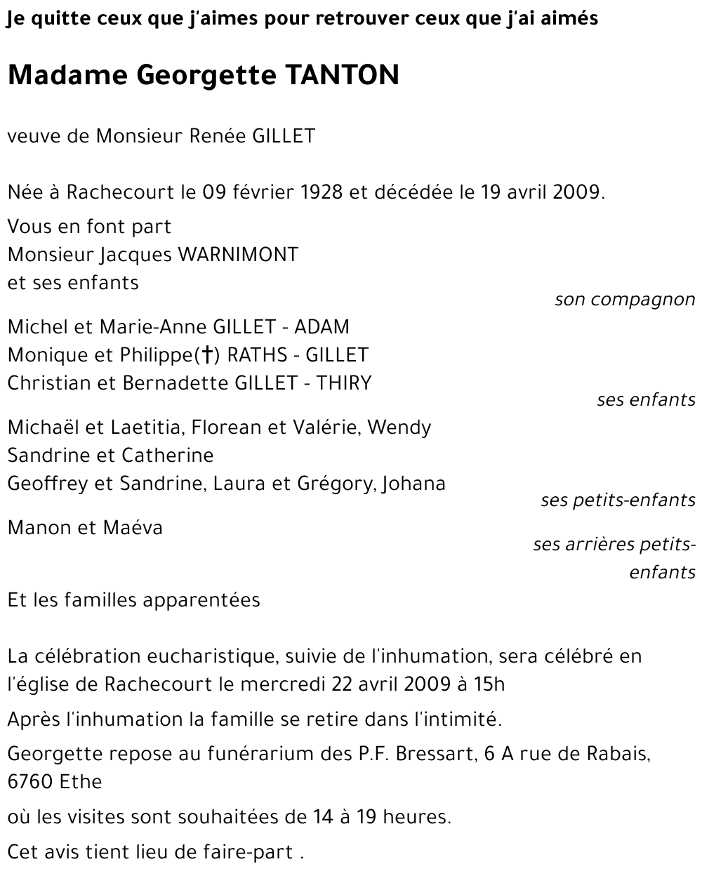 Georgette TANTON