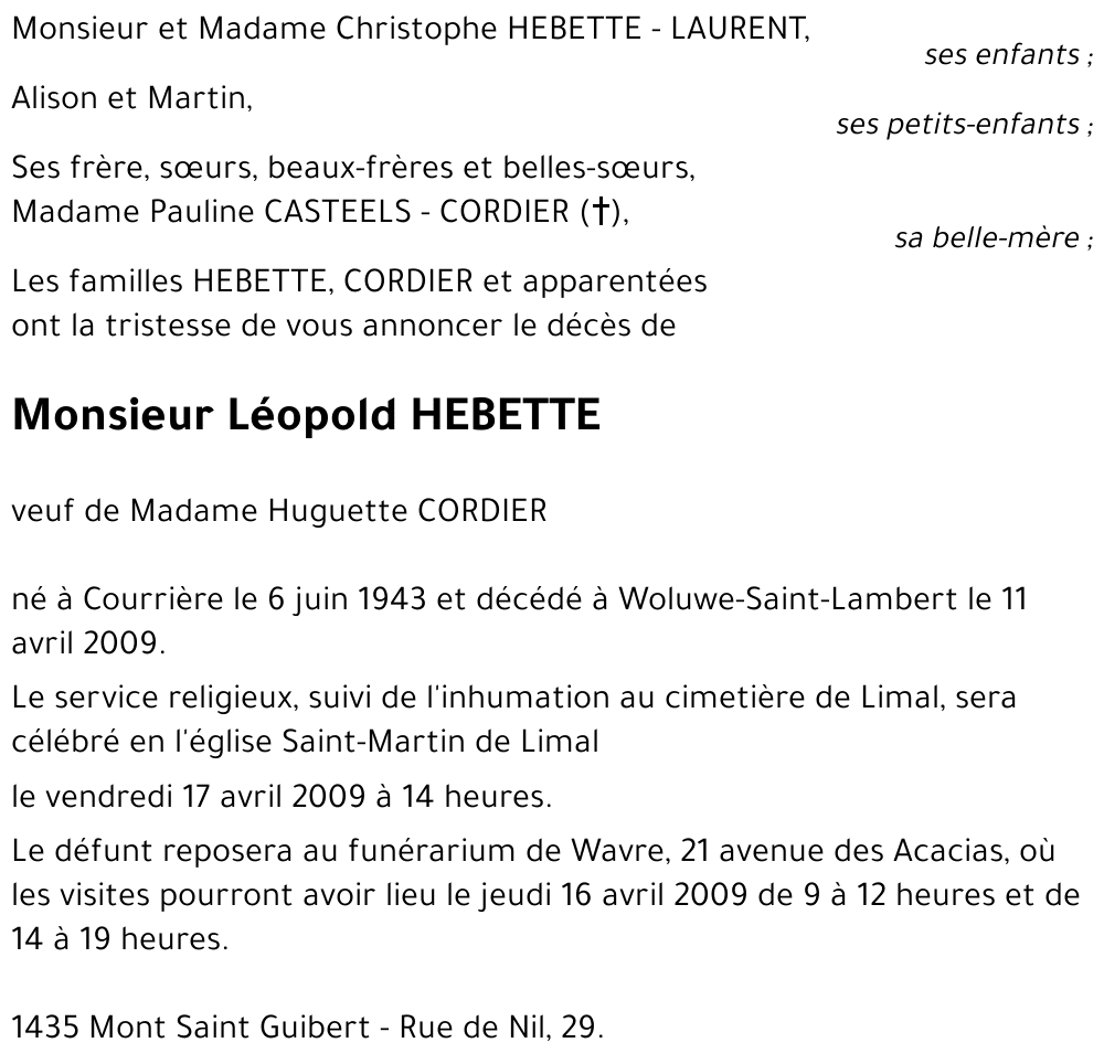 Léopold HEBETTE