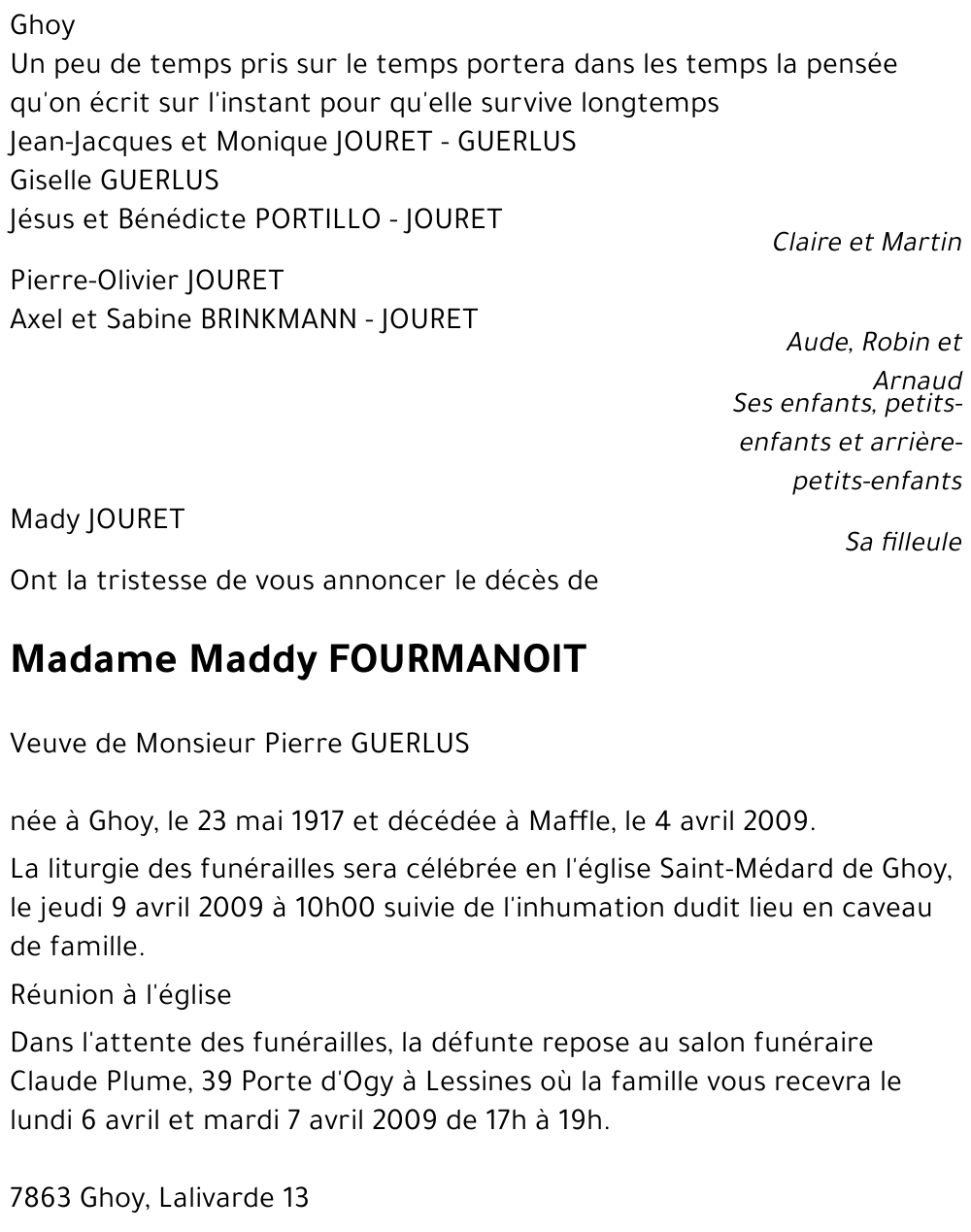 Maddy FOURMANOIT