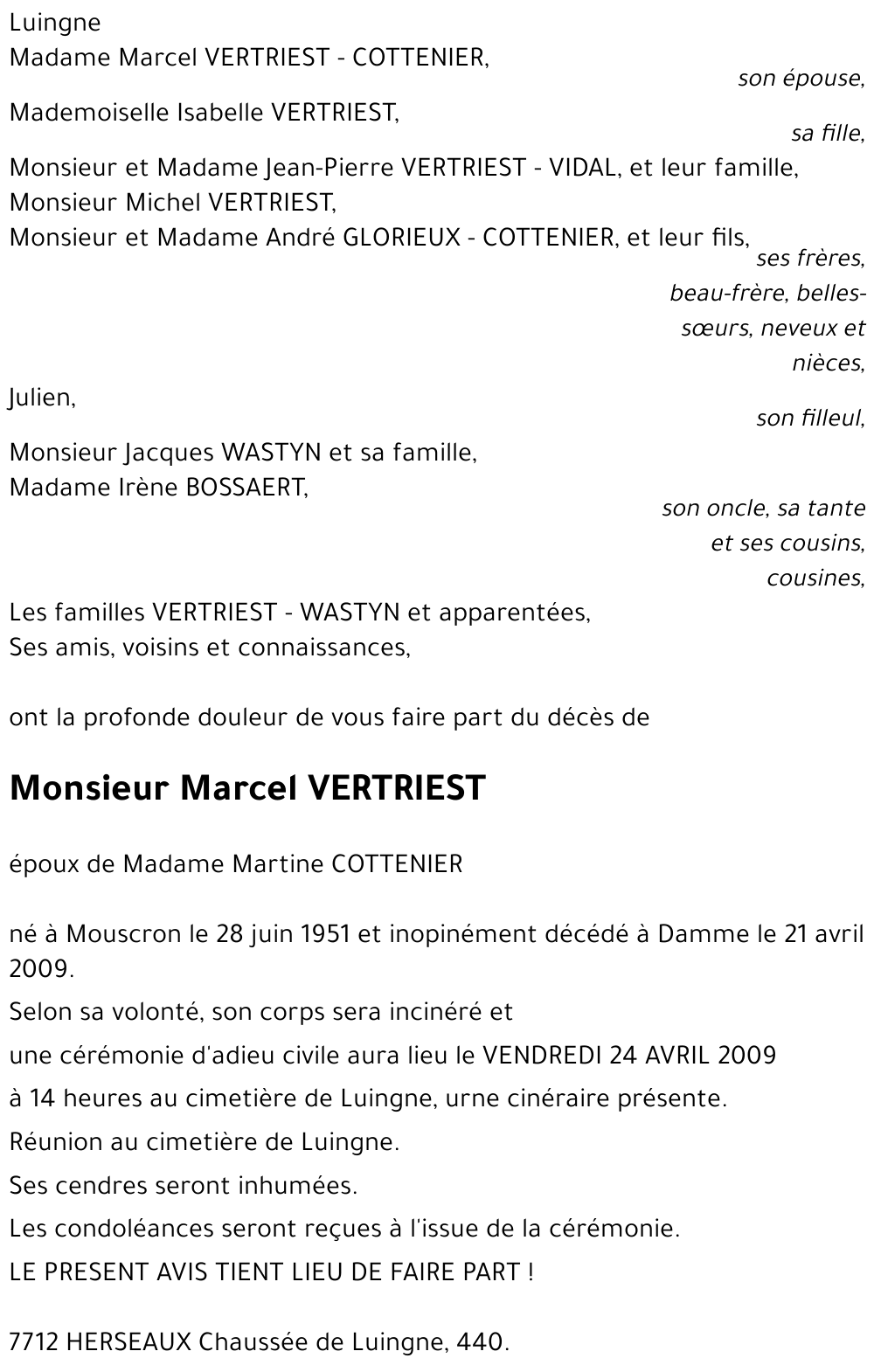 Marcel VERTRIEST