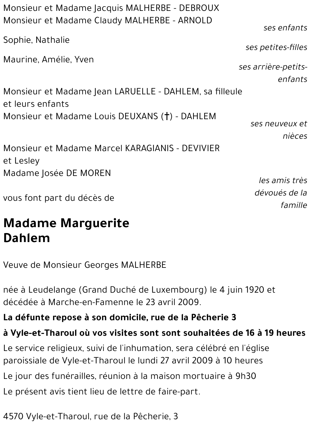 Marguerite Dahlem