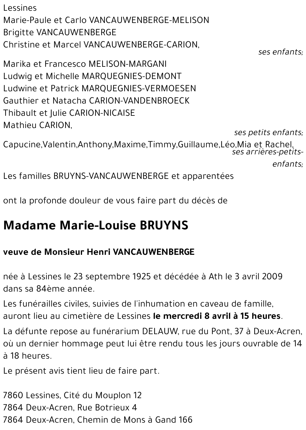 Marie-Louise BRUYNS