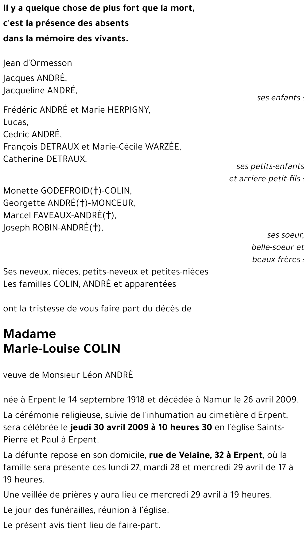 Marie-Louise COLIN