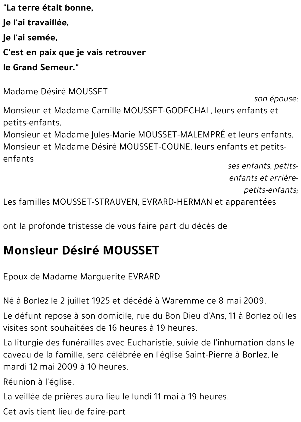 Désiré MOUSSET