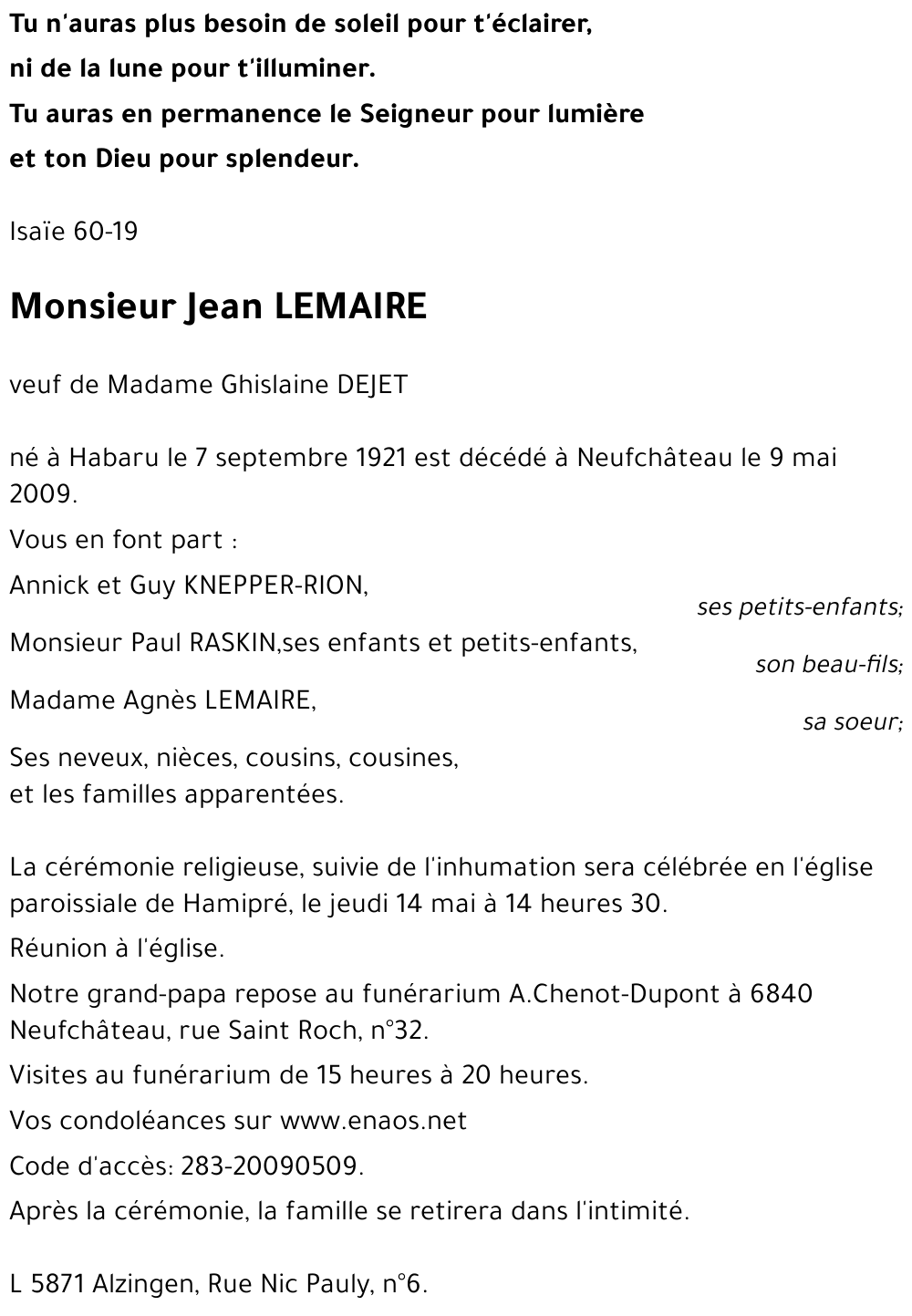 Jean LEMAIRE