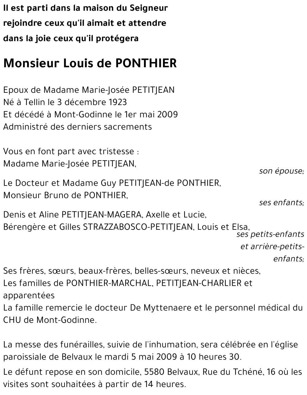 Louis de PONTHIER