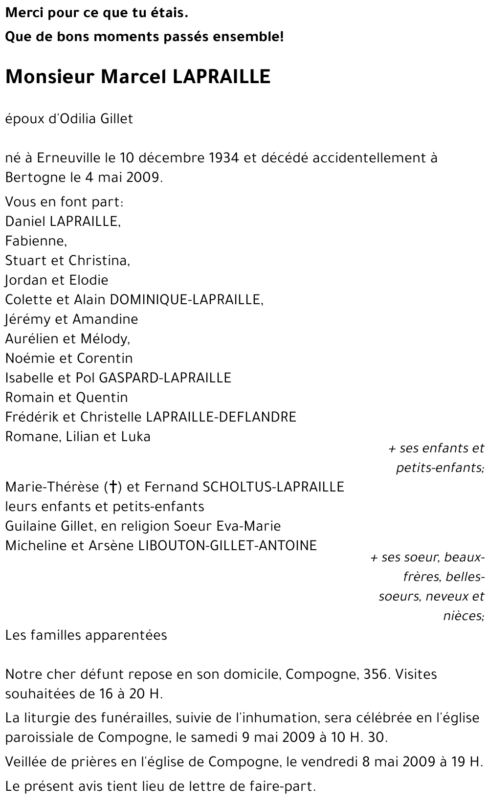 Marcel LAPRAILLE