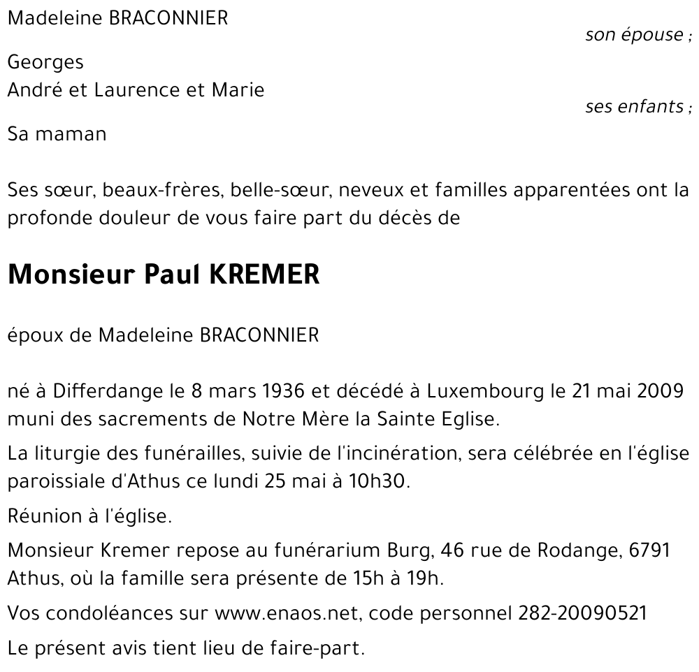 Paul KREMER
