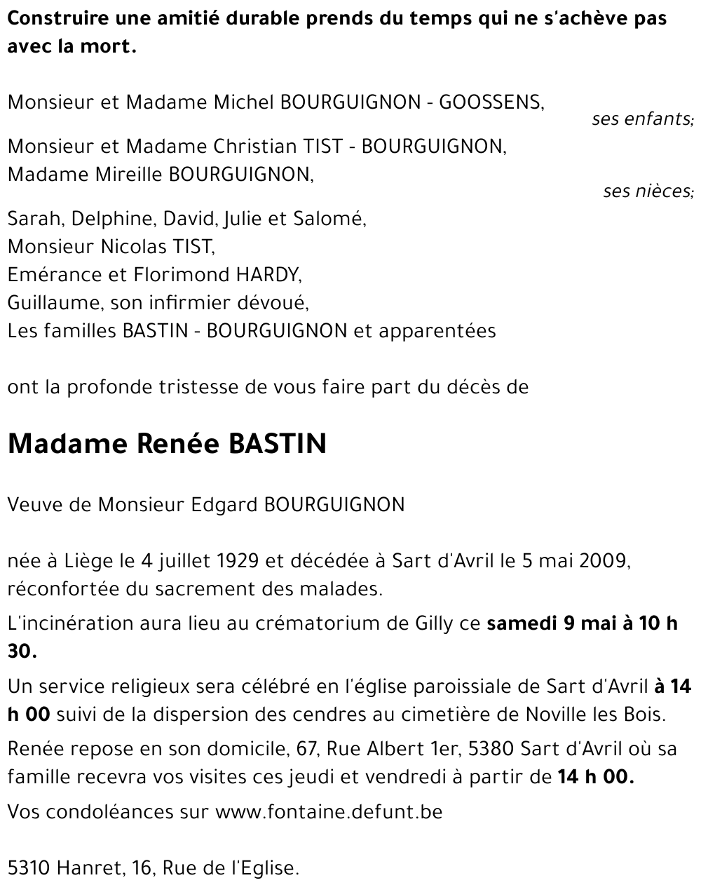 Renée BASTIN