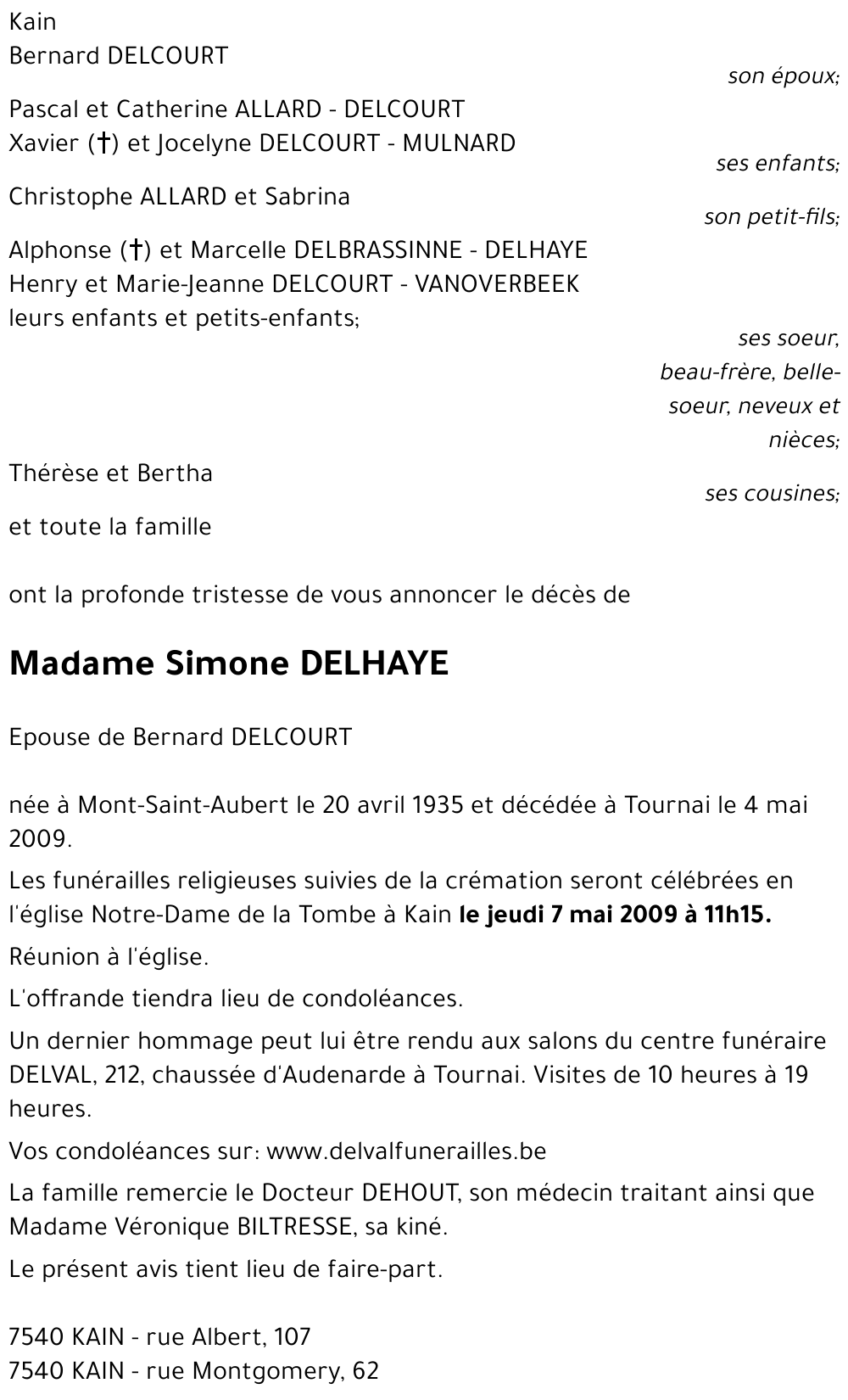 Simone DELHAYE