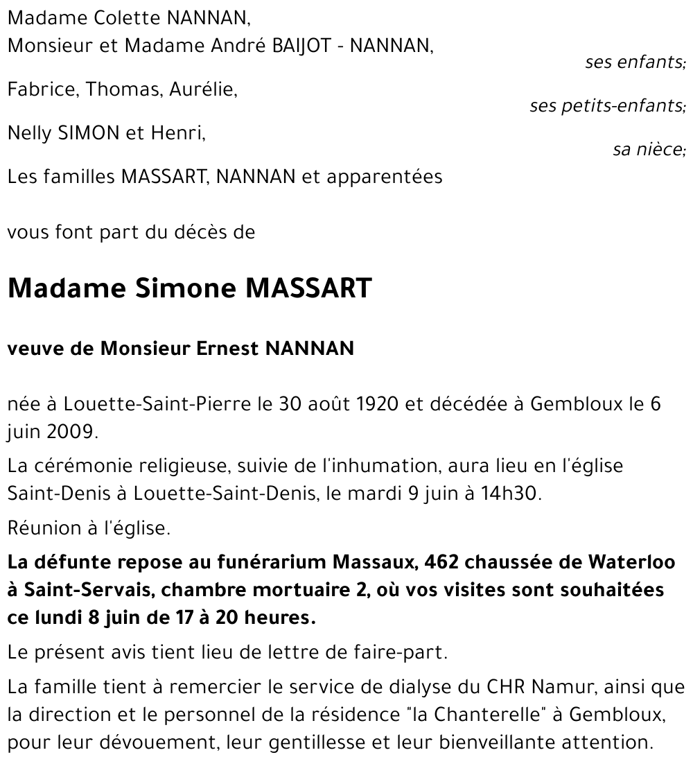 Simone MASSART