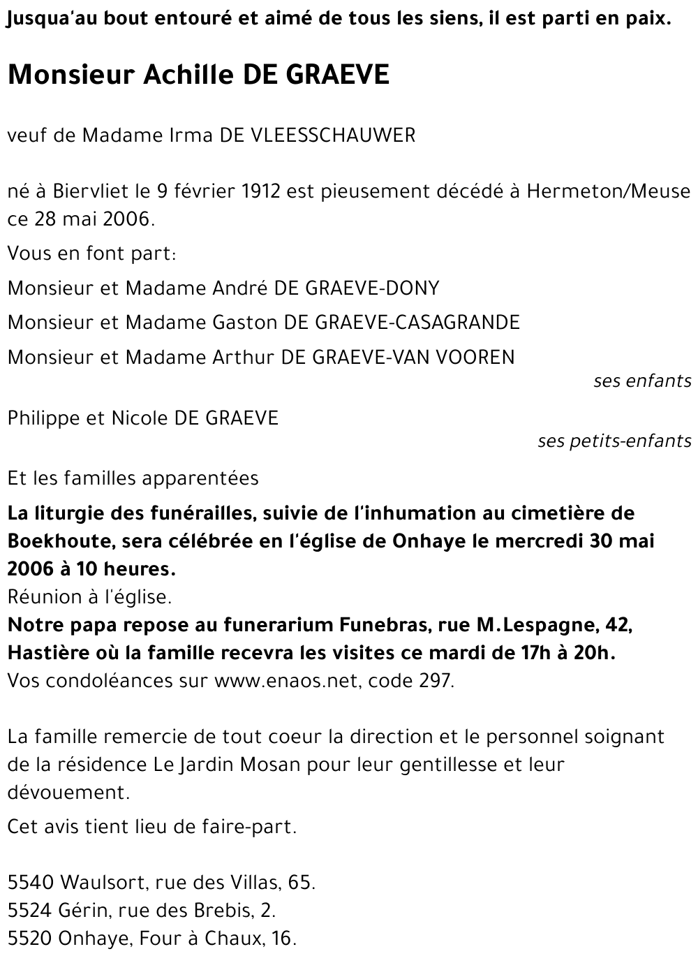 Achille DE GRAEVE