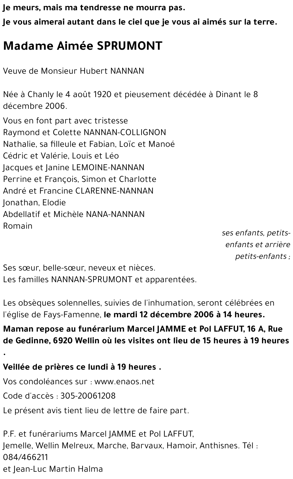 Aimée SPRUMONT