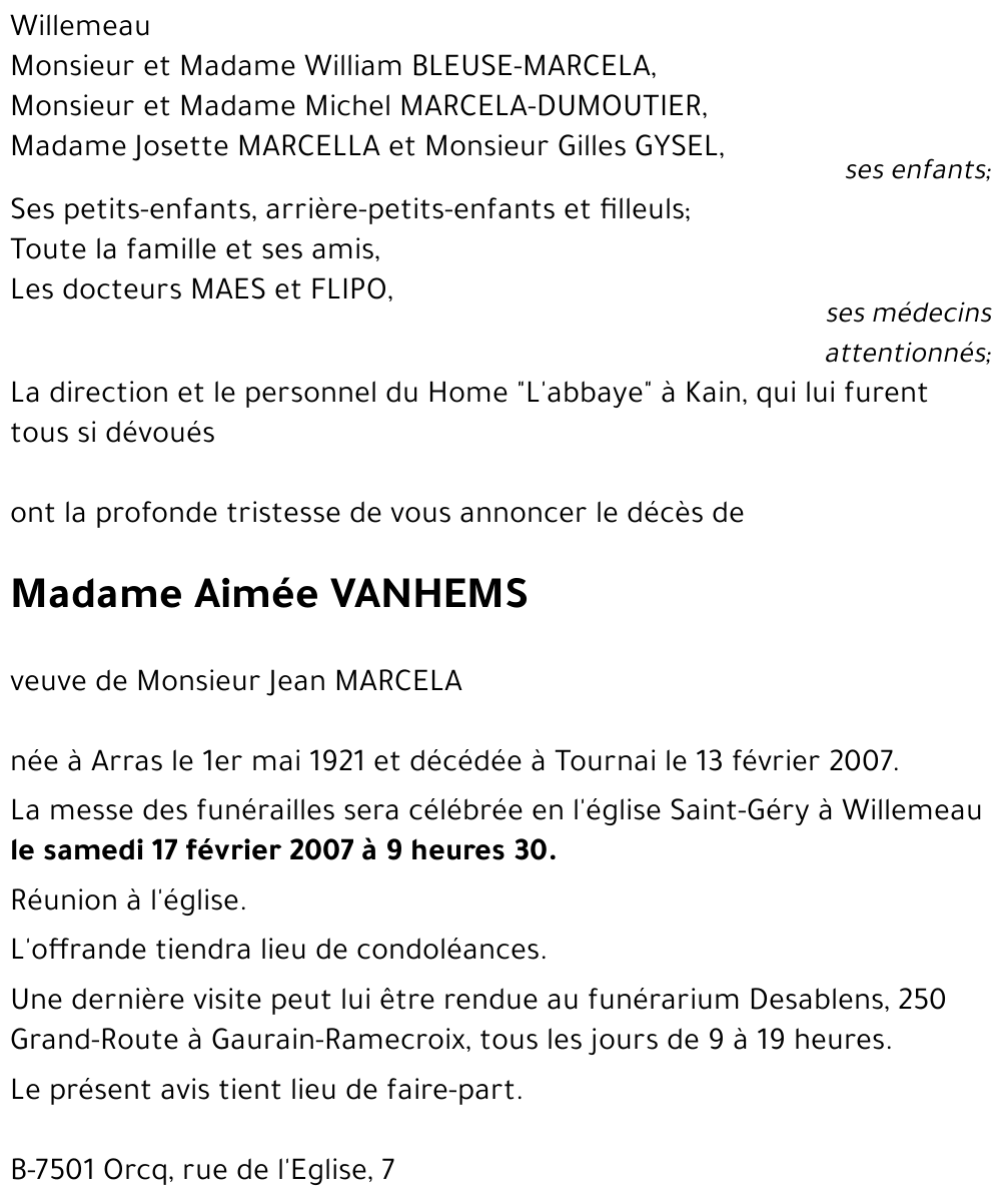 Aimée VANHEMS