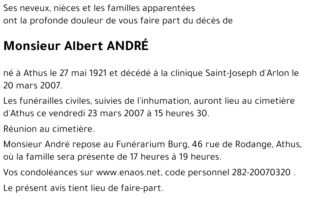 Albert ANDRÉ