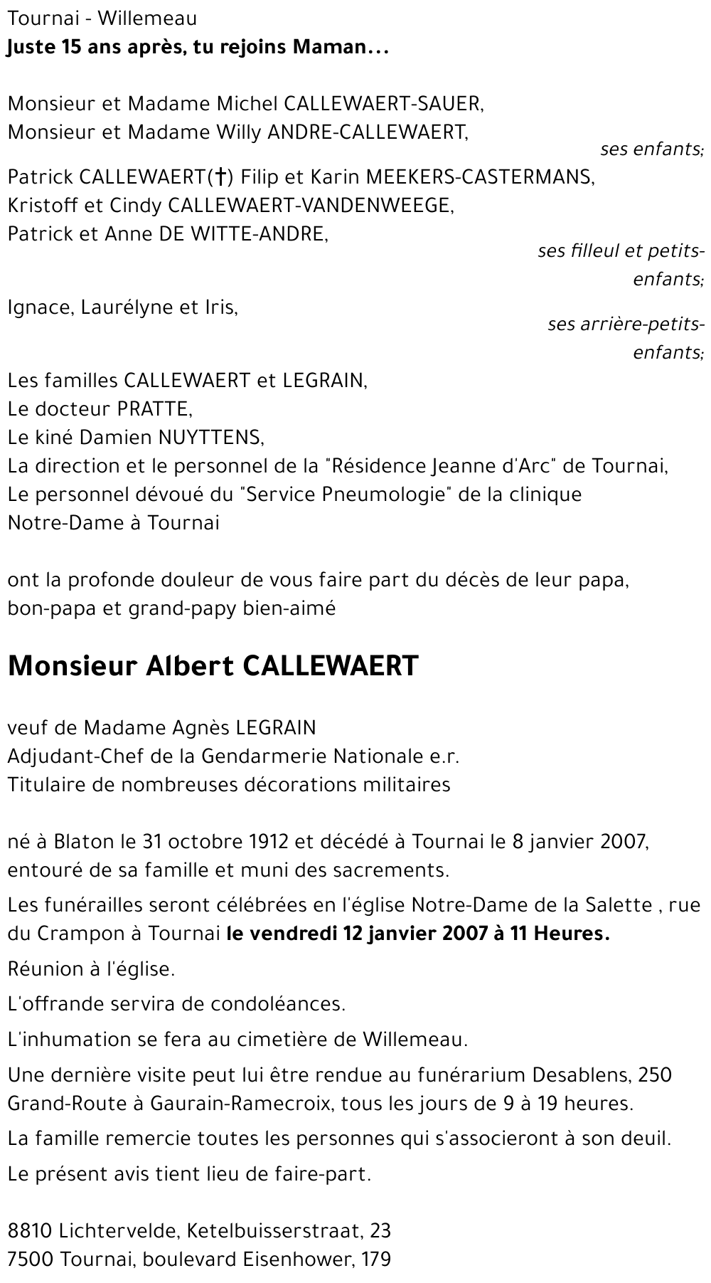 Albert CALLEWAERT