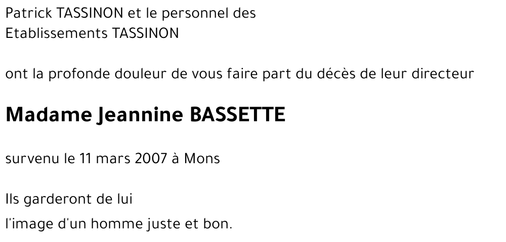 André TASSINON