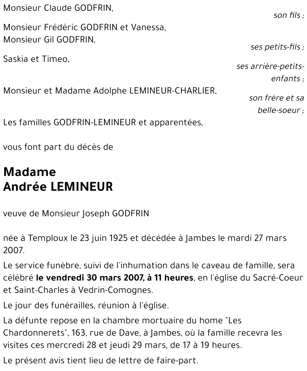 Andrée LEMINEUR