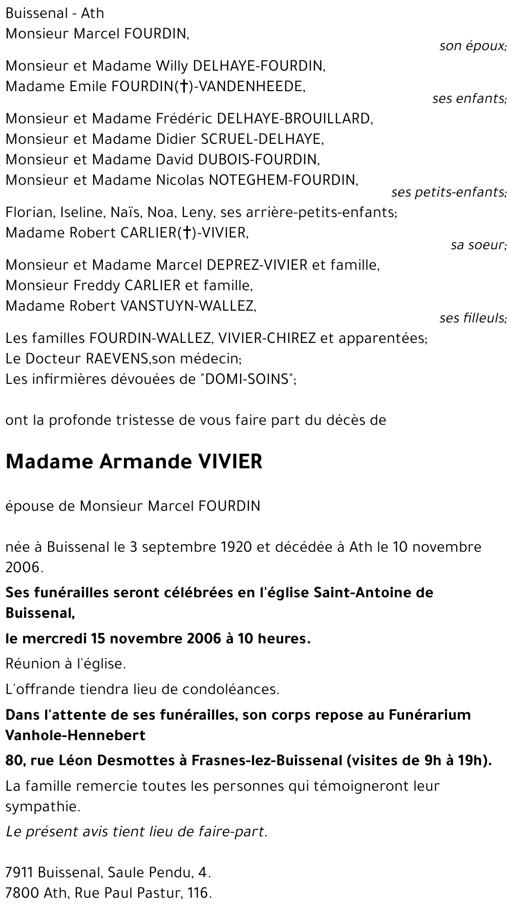 Armande VIVIER