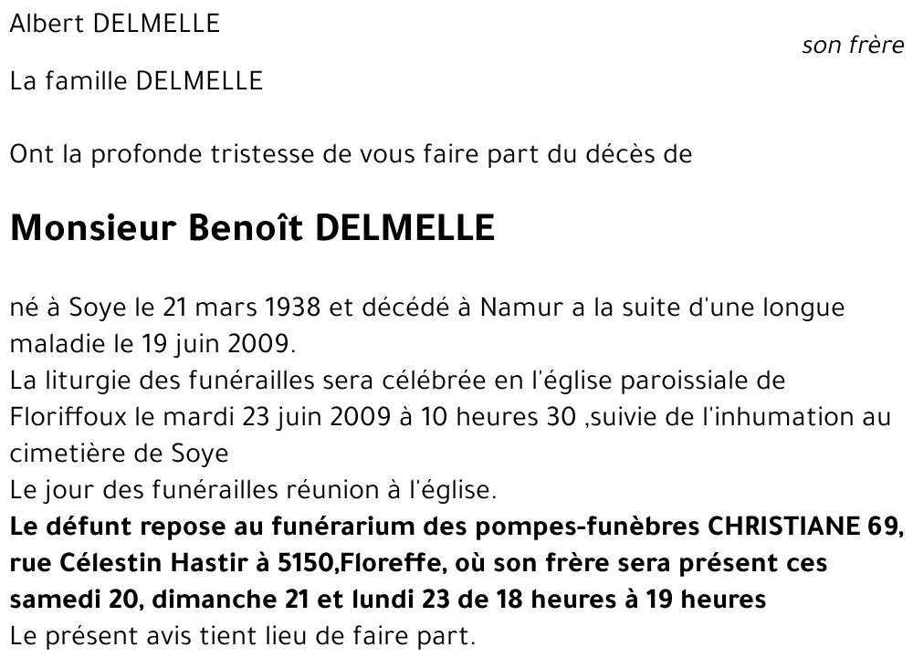 Benoît DELMELLE