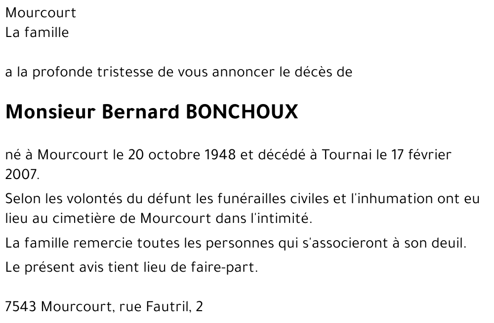 Bernard BONCHOUX