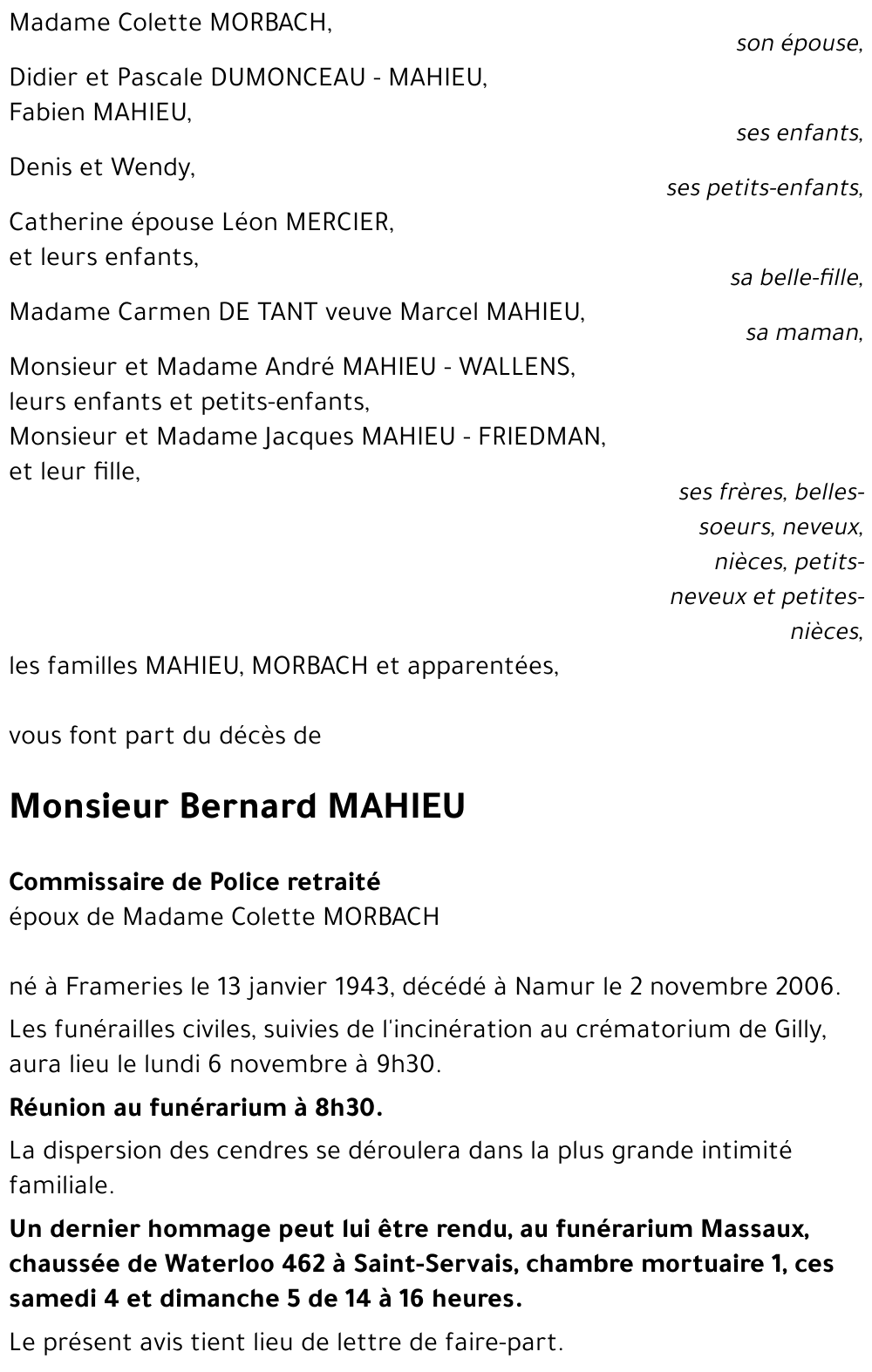 Bernard MAHIEU