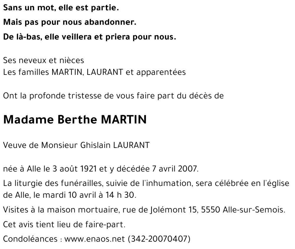 Berthe MARTIN