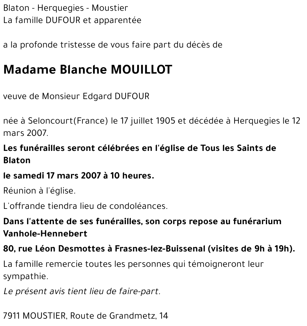 Blanche MOUILLOT