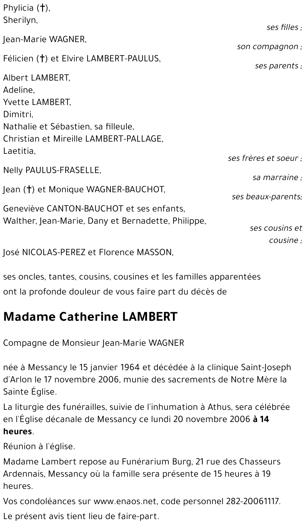 Catherine LAMBERT