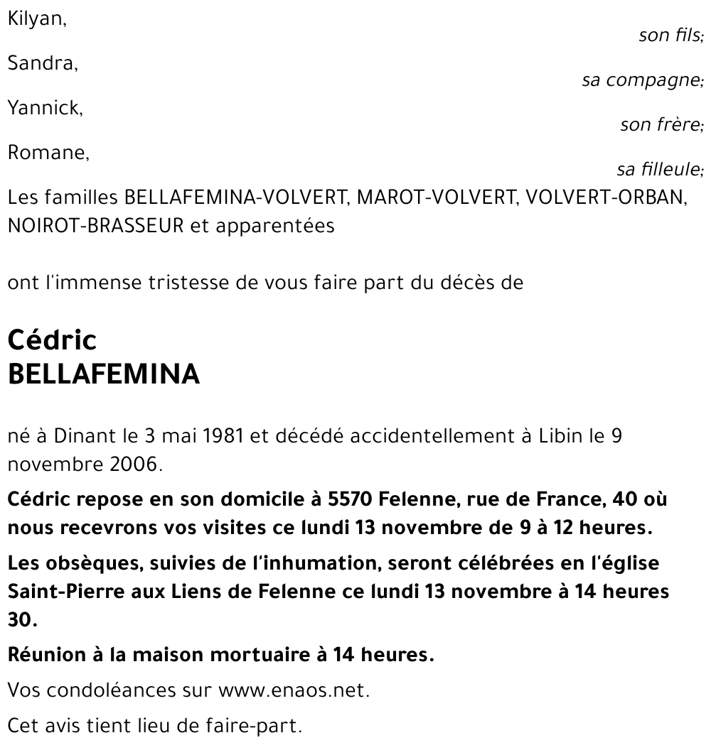 Cédric BELLAFEMINA