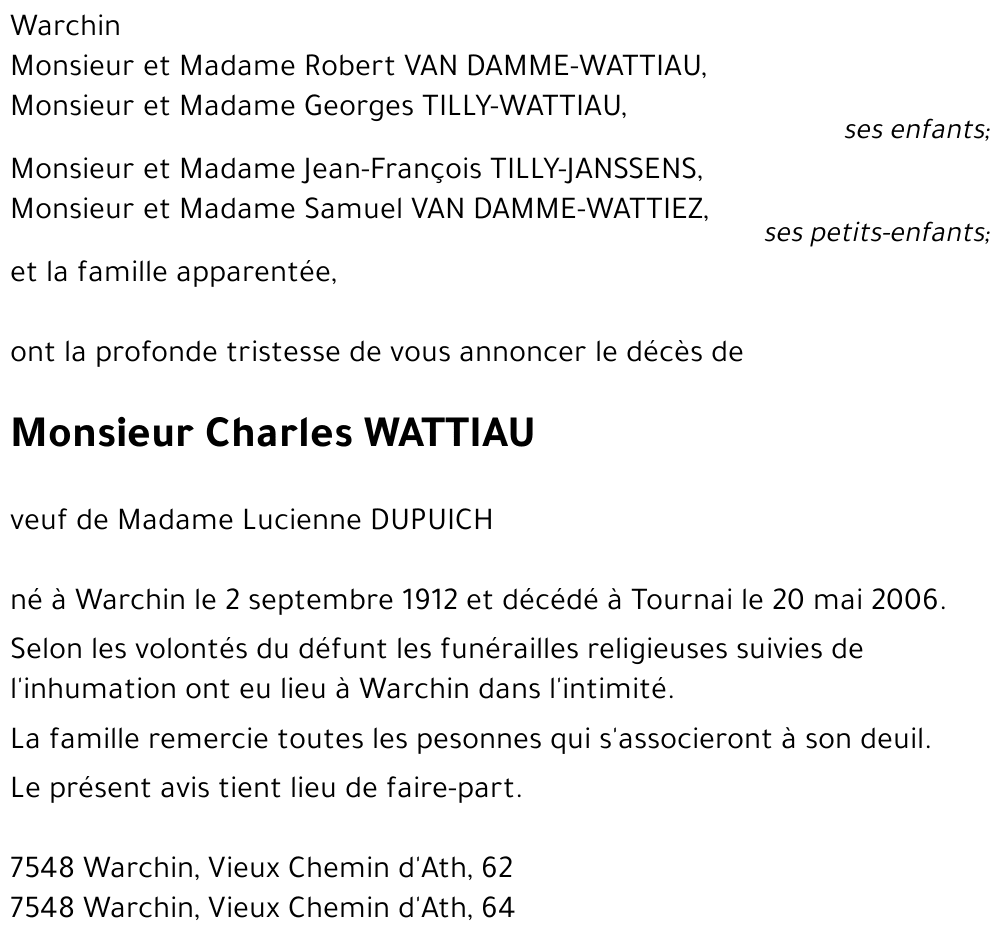 Charles WATTIAU