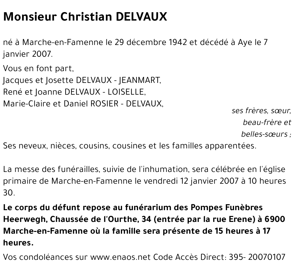 Christian DELVAUX