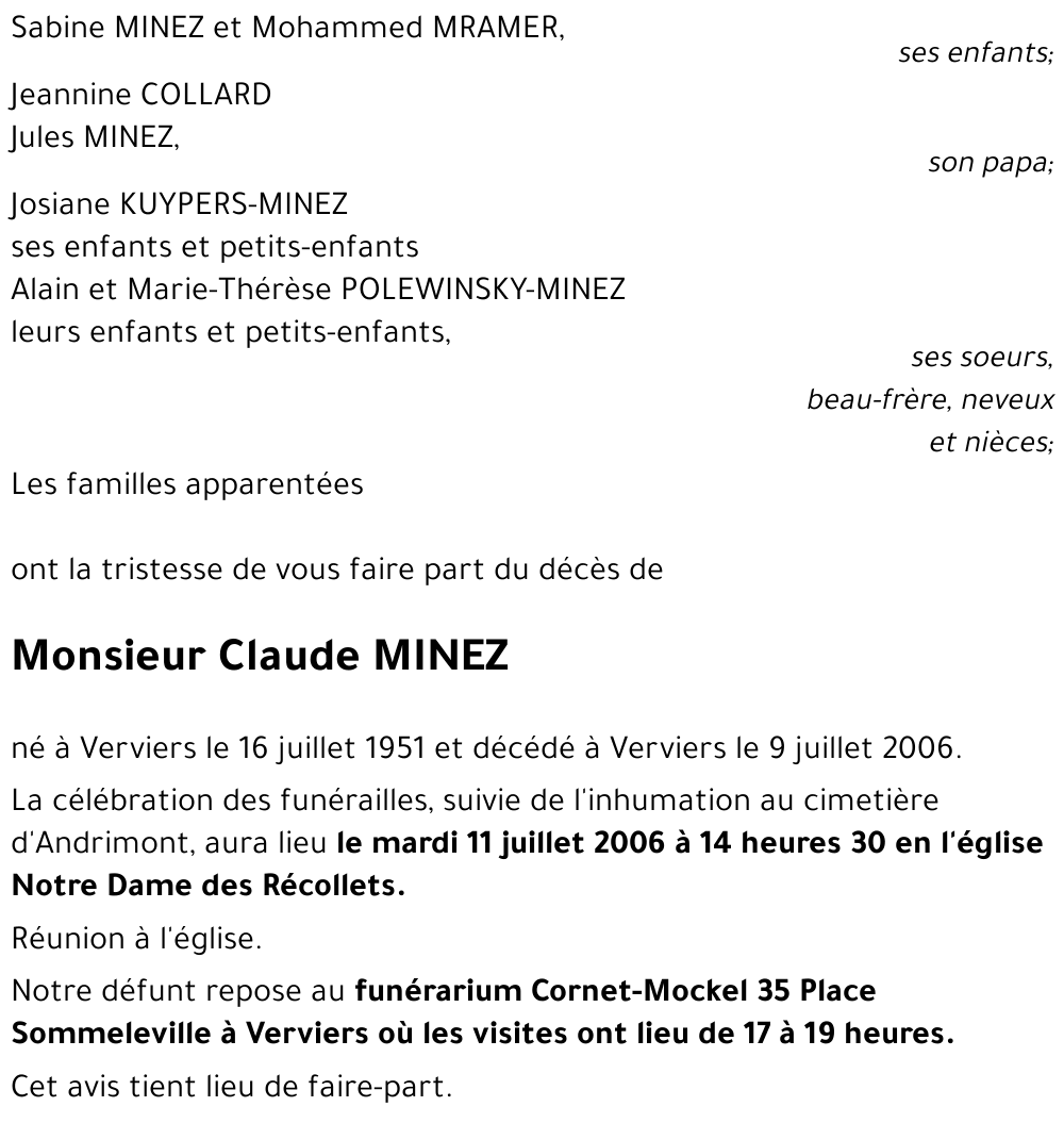 Claude MINEZ