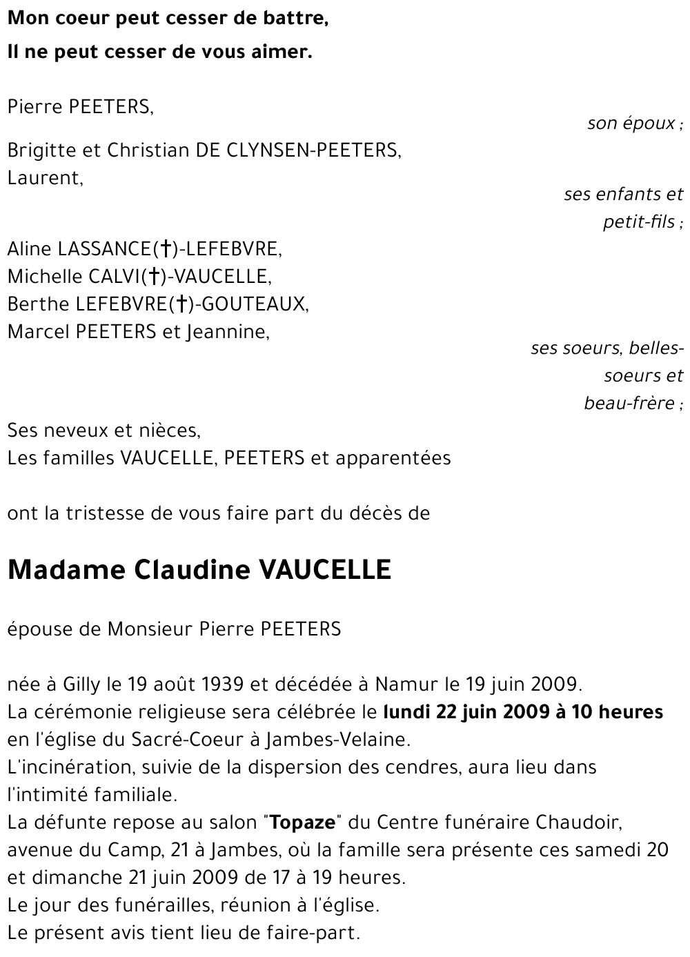 Claudine VAUCELLE