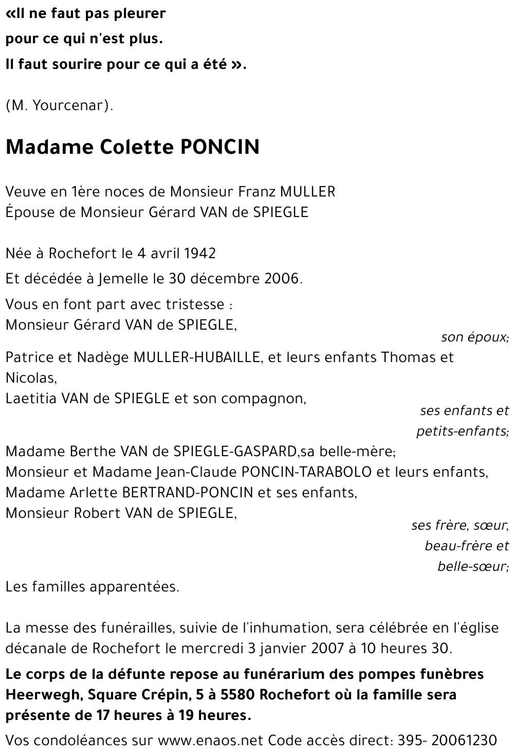 Colette PONCIN