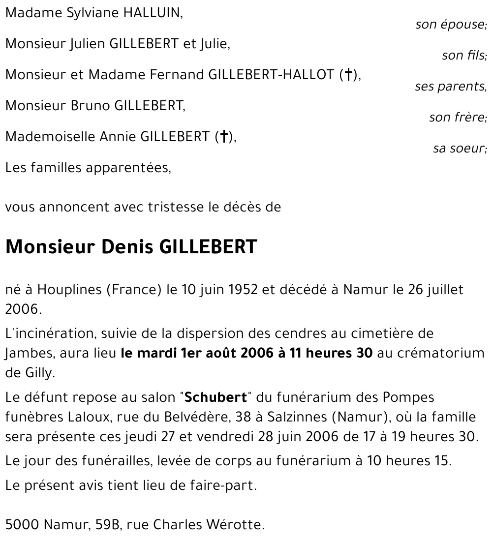 Denis GILLEBERT