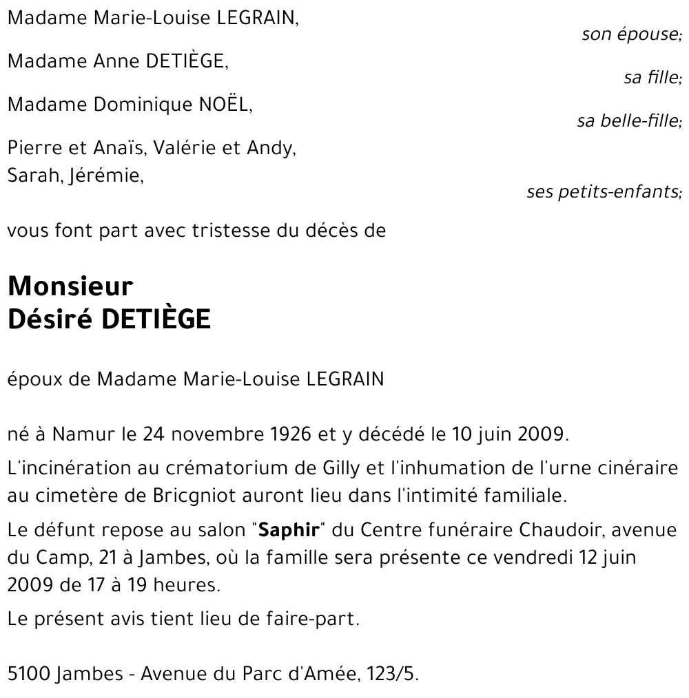 Désiré DETIÈGE