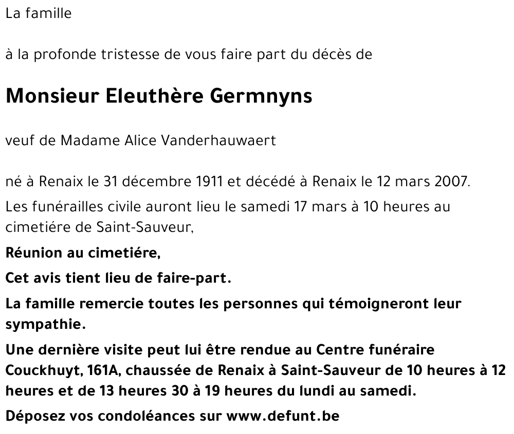 Eleuthère Germnyns