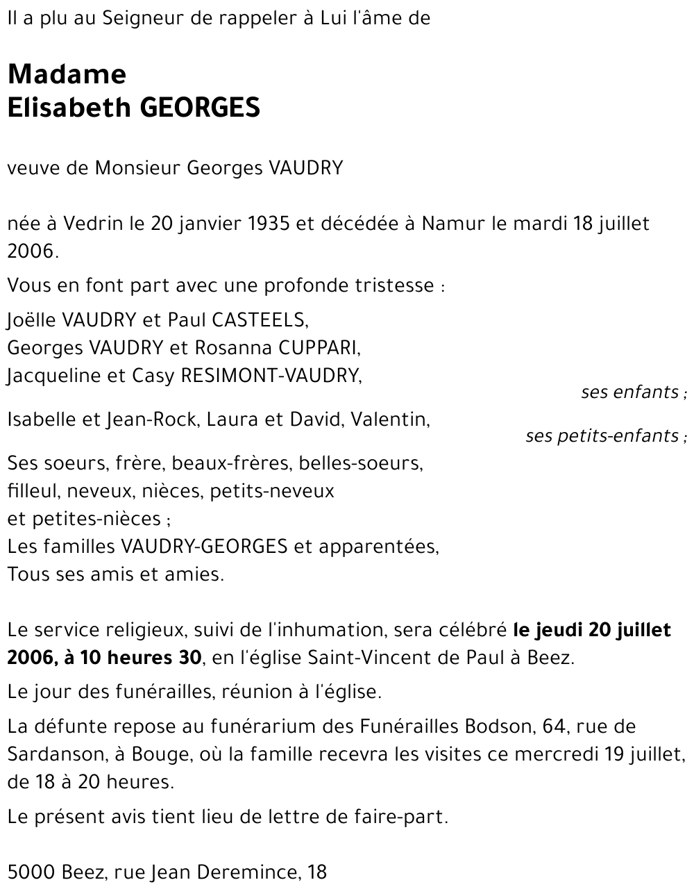 Elisabeth GEORGES