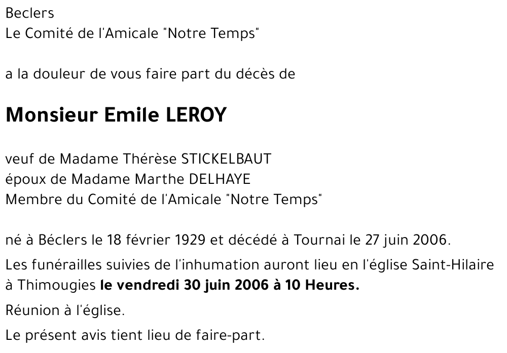 Emile LEROY