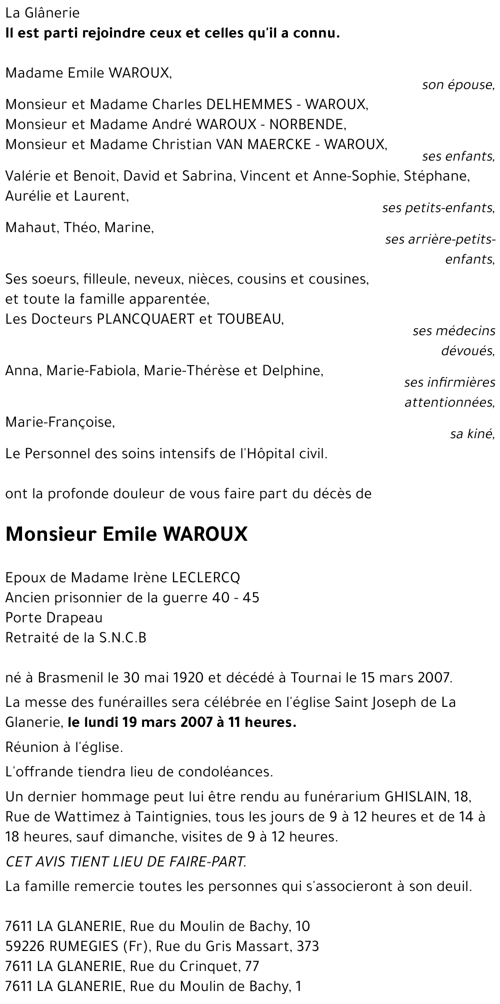 Emile WAROUX