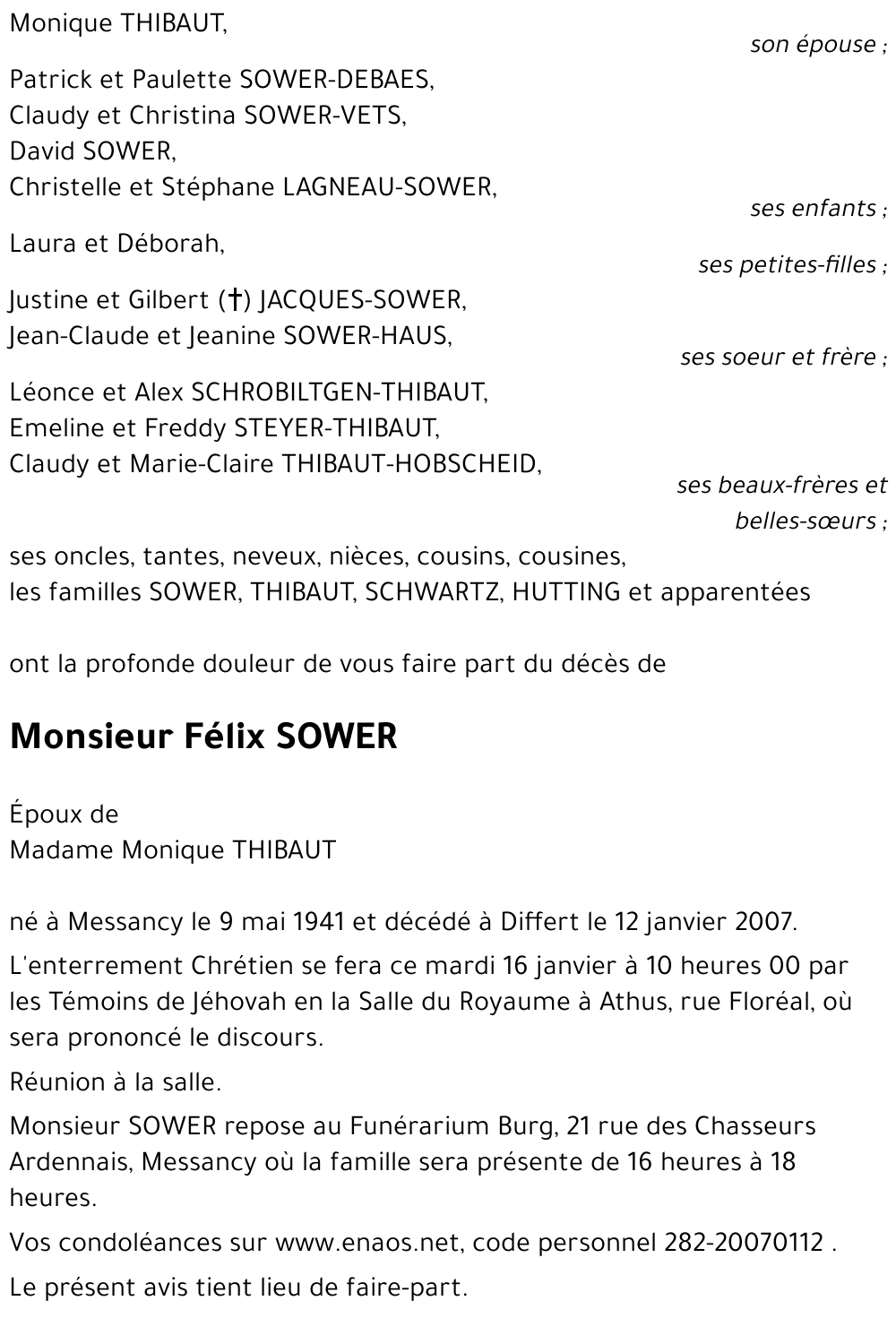 Félix SOWER