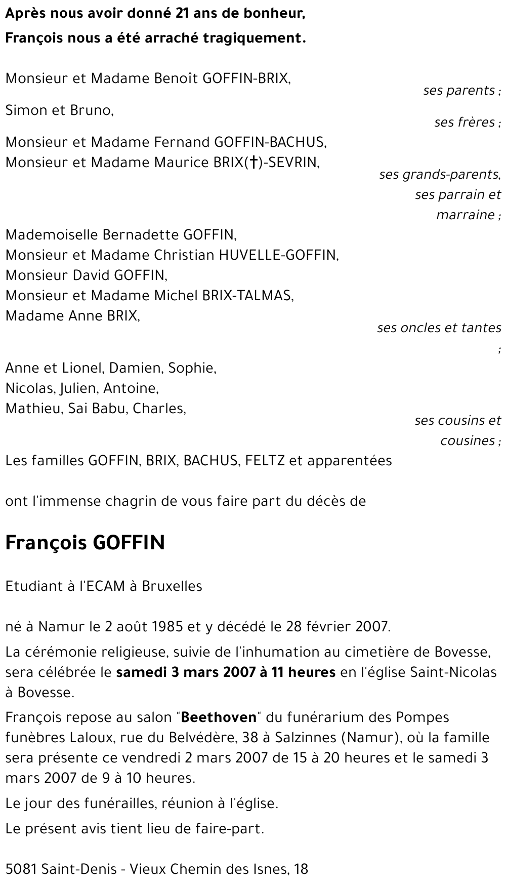 François GOFFIN