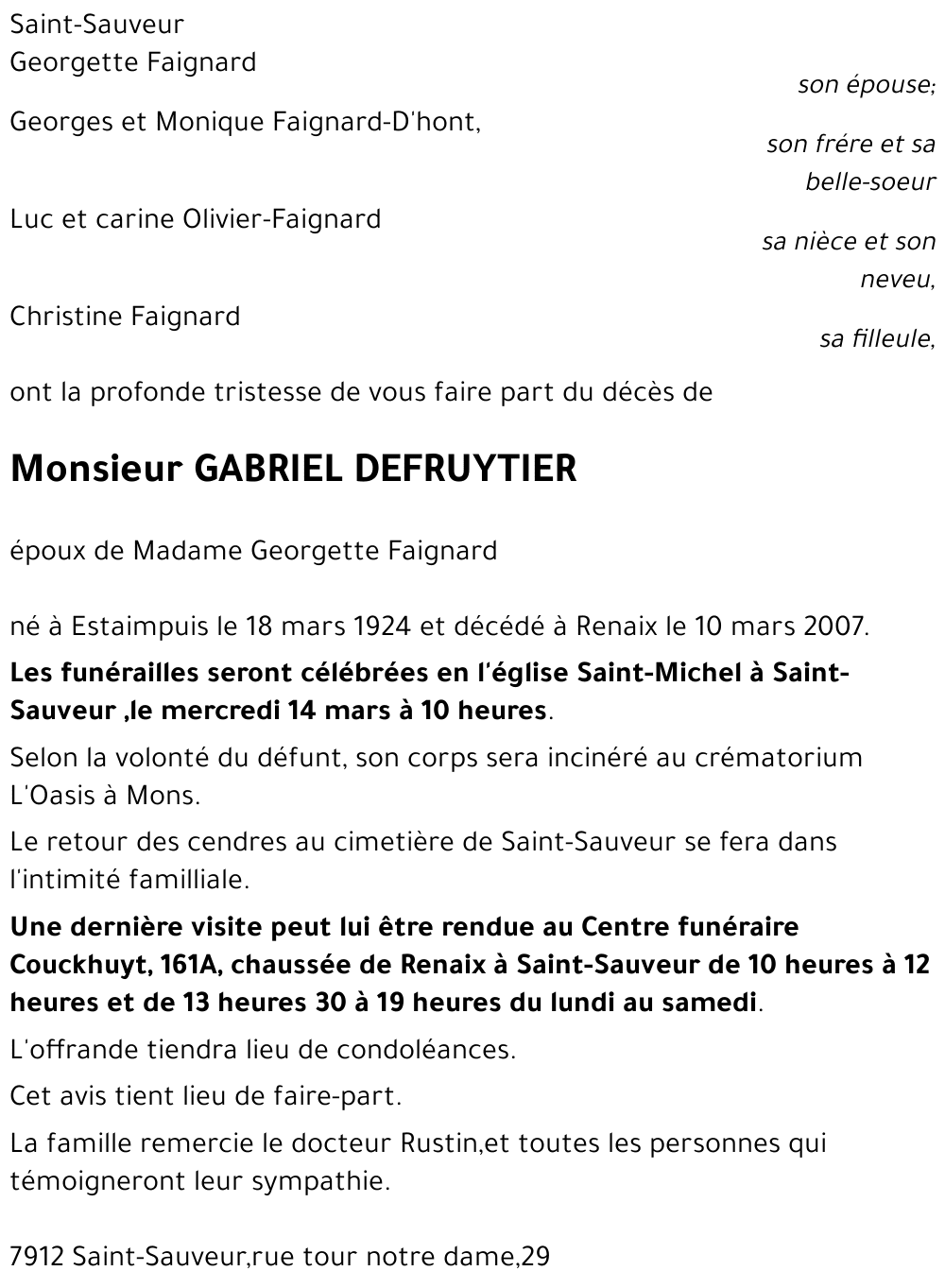 GABRIEL DEFRUYTIER