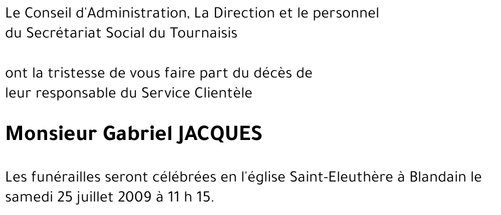 Gabriel JACQUES