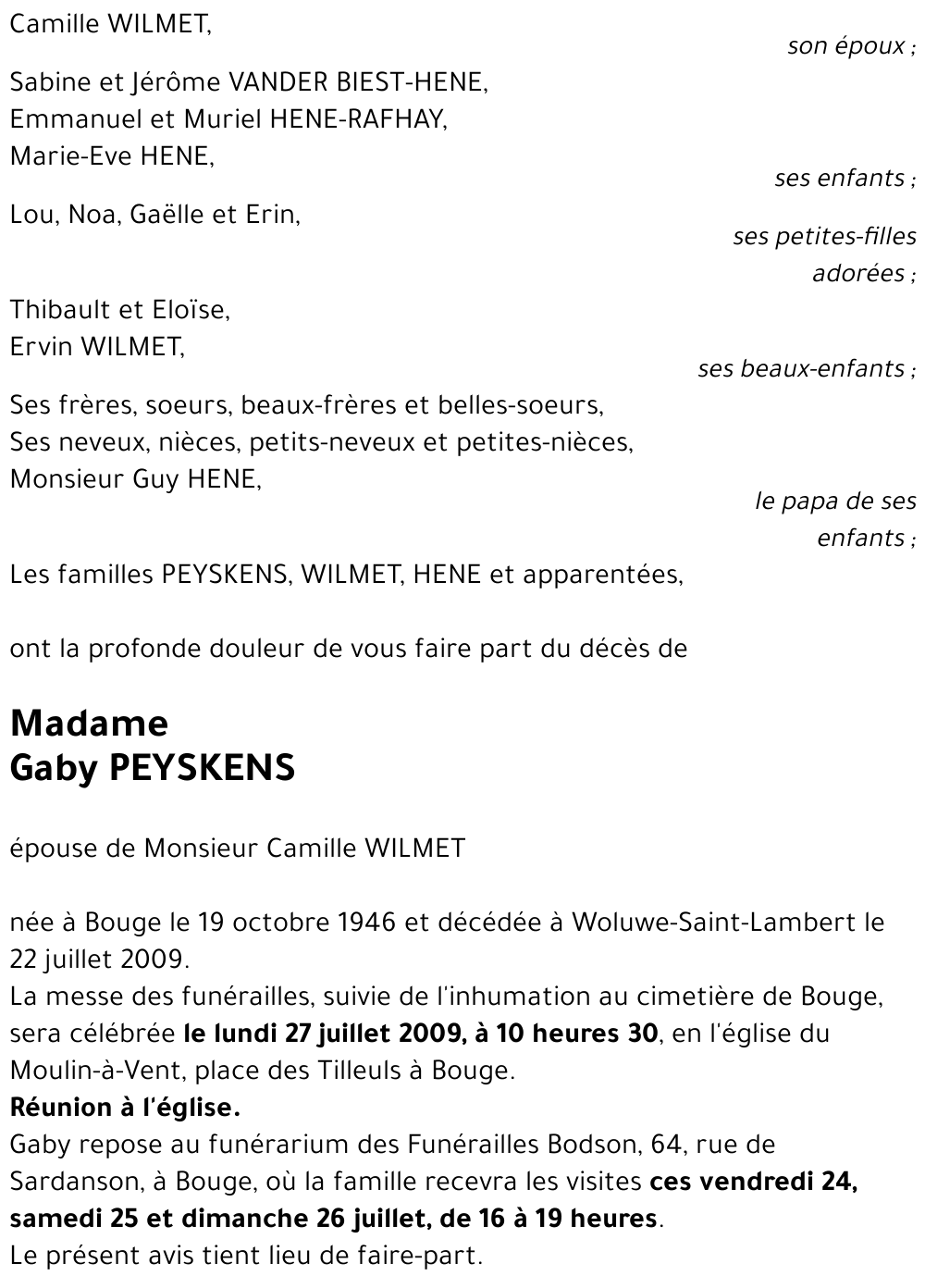 Gaby PEYSKENS