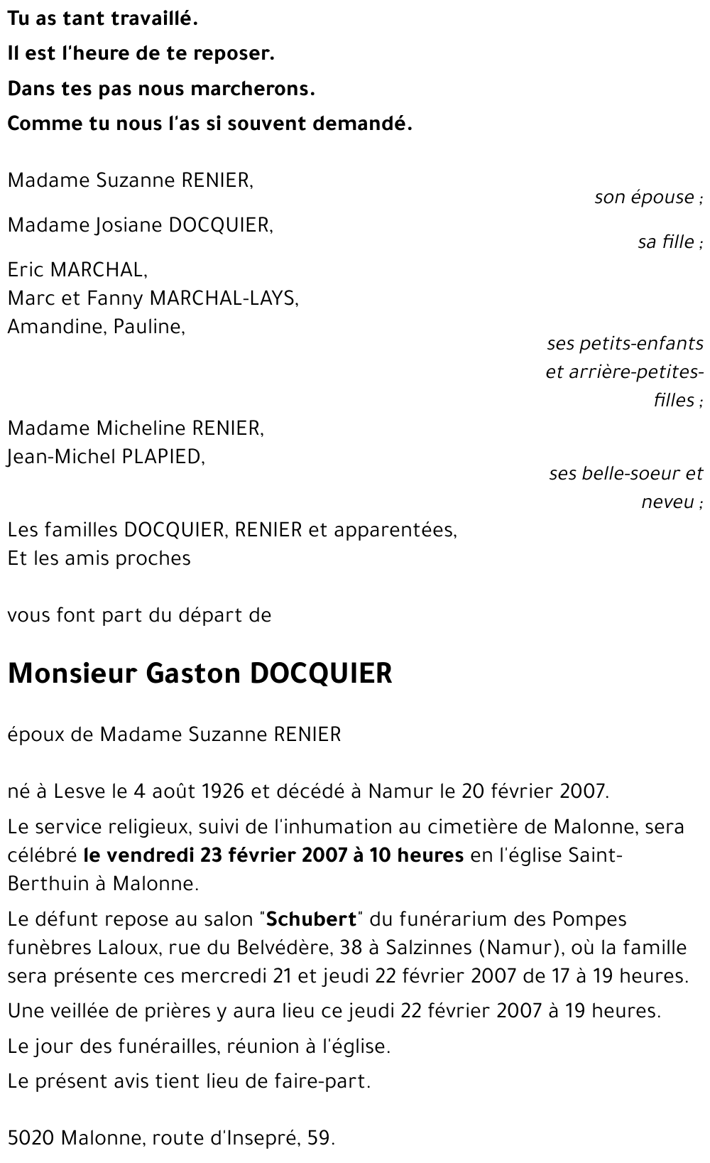 Gaston DOCQUIER