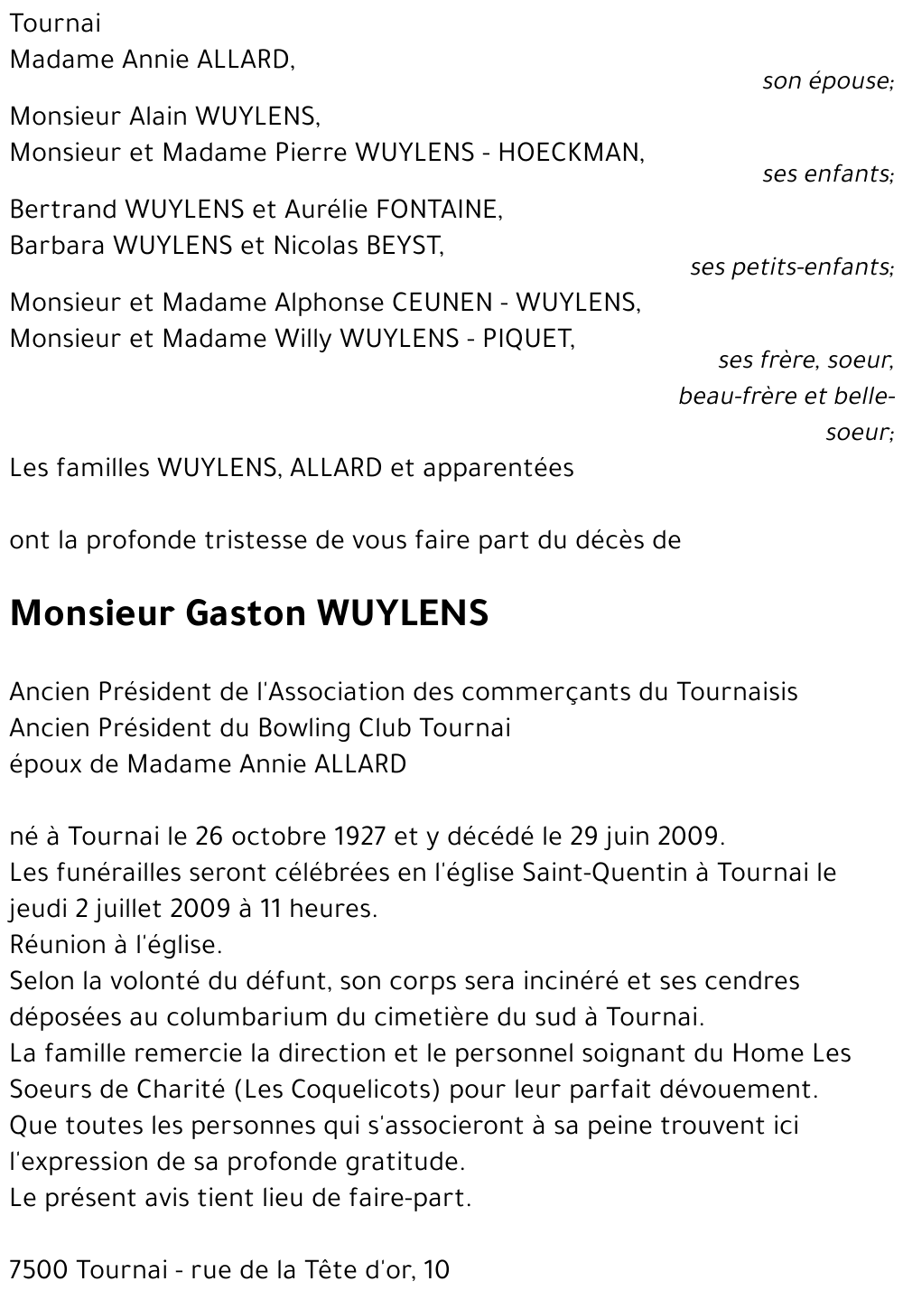 Gaston WUYLENS