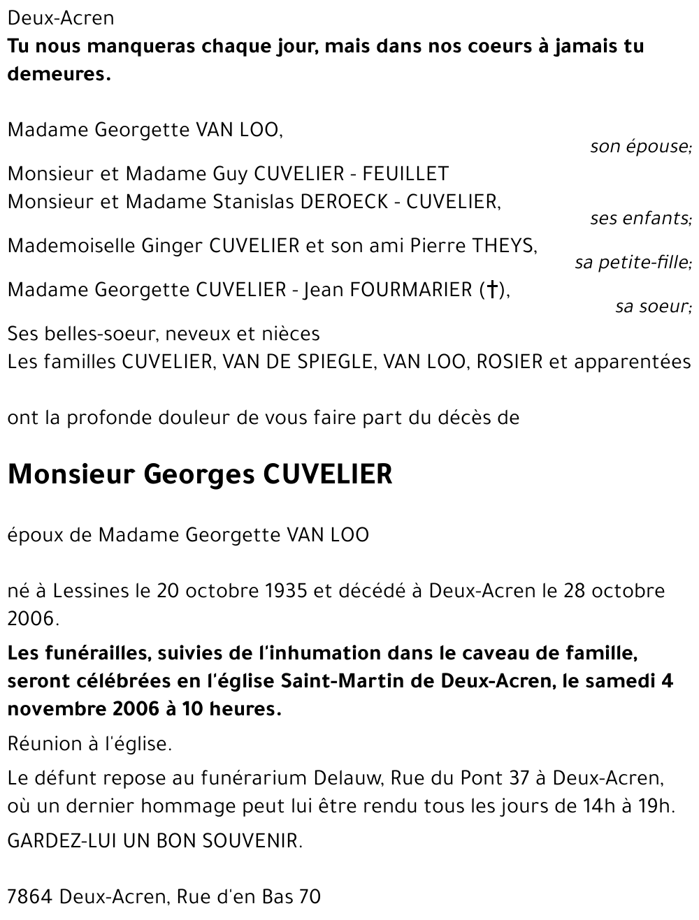 Georges CUVELIER