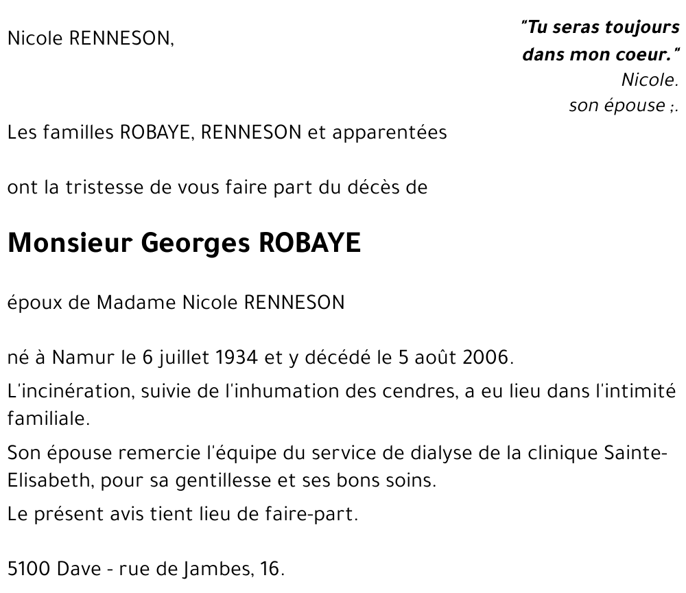 Georges ROBAYE